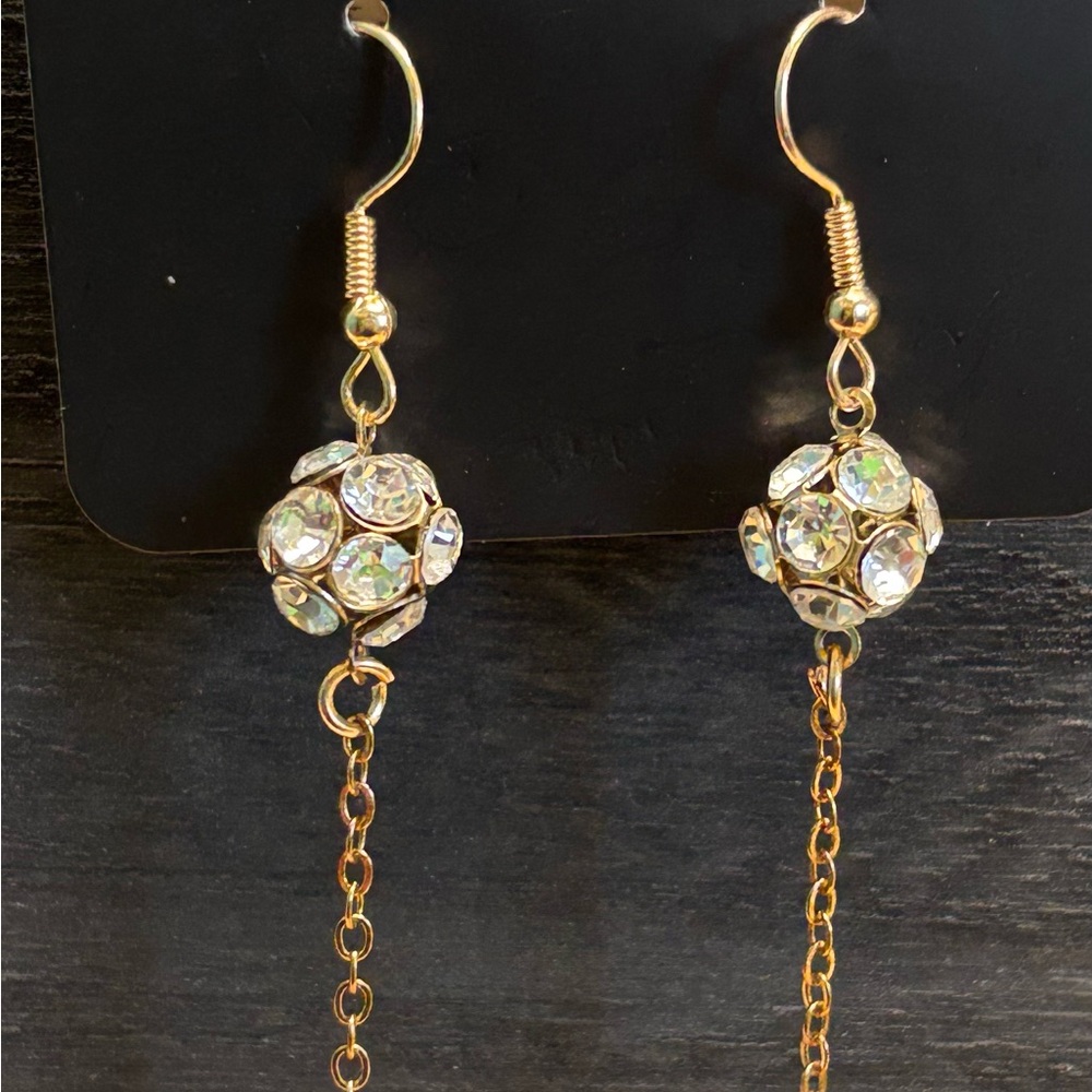 Paparazzi Gold and Silver Dangle Earrings - Picture 3 of 5